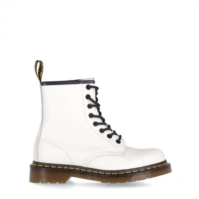 dr. martens boots white smooth